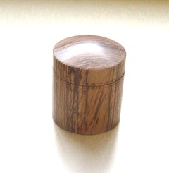 This zebrano box won a highly commended certificate for Paul Hunt